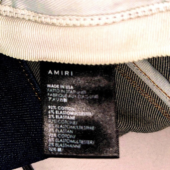 Amiri stack nwot raw denim beautiful 30w 34.5”ins rip rhq - Picture 6 of 15